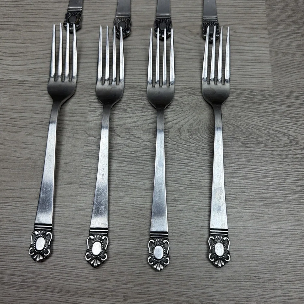 National Stainless Made In Japan Stainless Steel Forks Lot Of 8